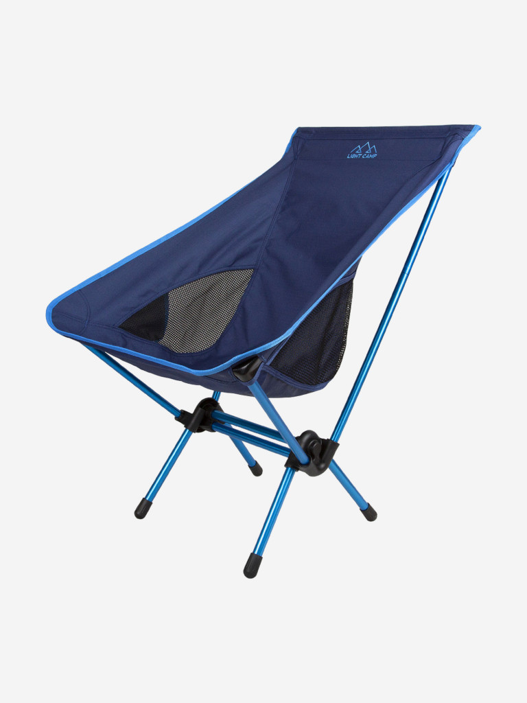 Кресло туристическое складное до 120 кг, для походов, пикника, охоты, рыбалки, алюминиевый каркас LIGHT CAMP M синий