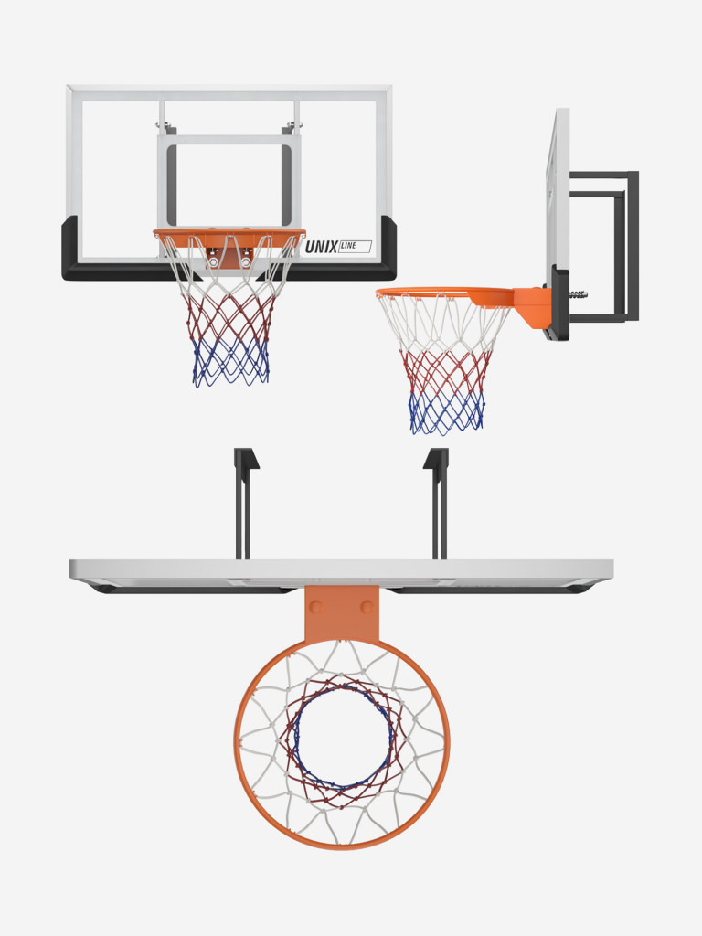 Баскетбольный щит UNIX Line B-Backboard-PC 50"x32" R45