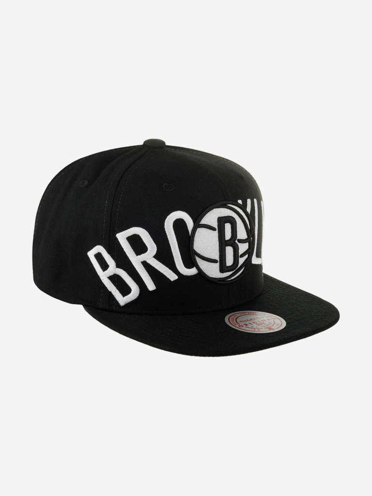 Бейсболка с прямым козырьком MITCHELL NESS HHSS7646-BNEYYPPPBLCK Brooklyn Nets NBA (черный)