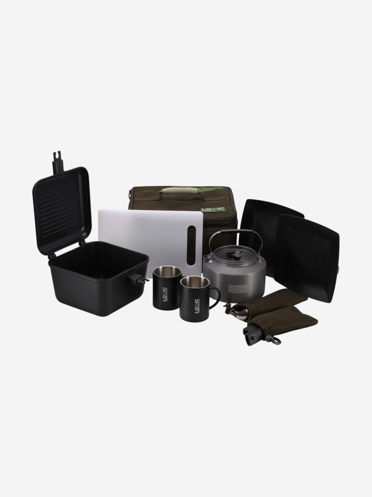 Набор посуды для двух персон XL с кружками, чайником и кастрюлей LOGIC CARP 2MAN COOKWARE SET
