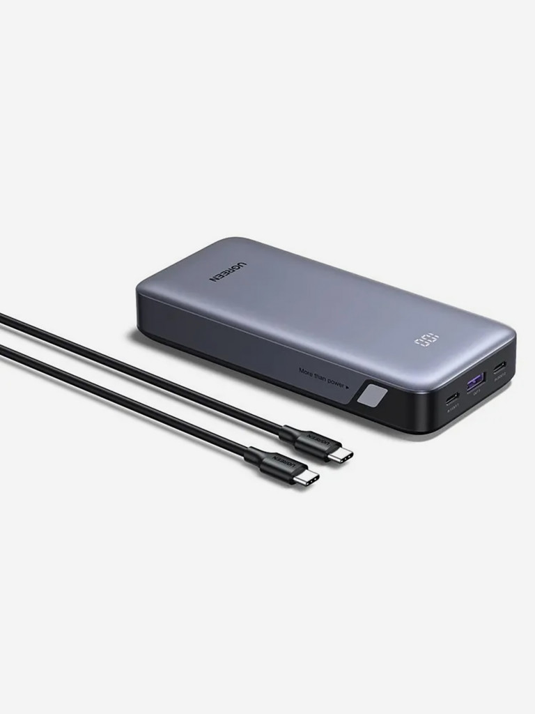 Внешний аккумулятор UGREEN PB532 (55989B) 20000mAh Two-way Fast Charging 2*USB-C&USB-A 30W Power Bank