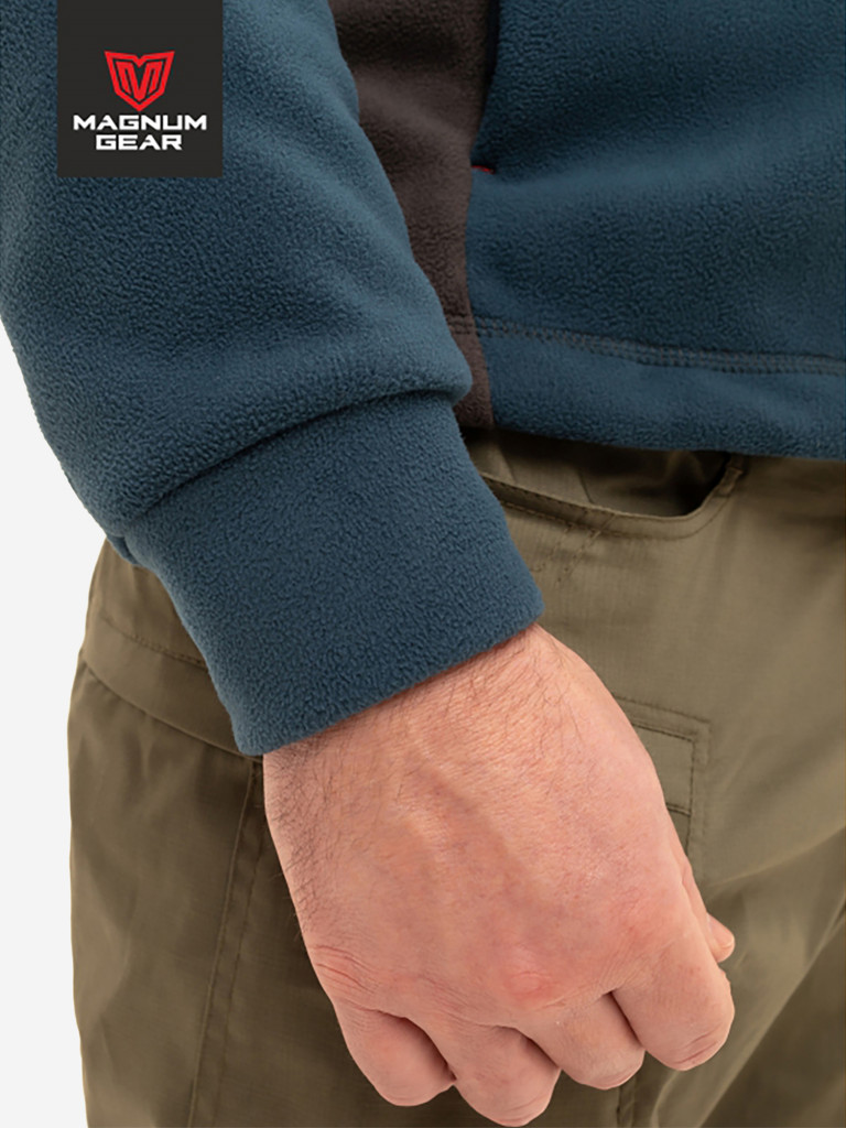Толстовка флисовая для рыбалки и охоты MAGNUM GEAR NORD синий/графит