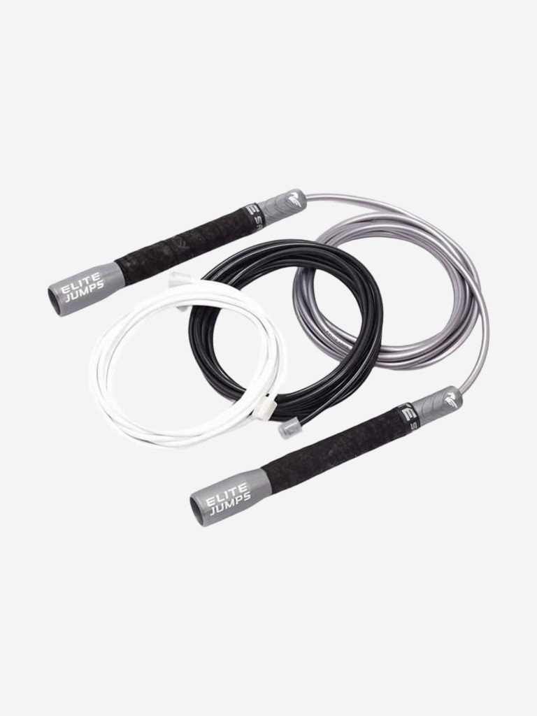 Elite Jumps, скакалки Skill Builder Jump Rope Bundle, набор из 3-х штук, серый