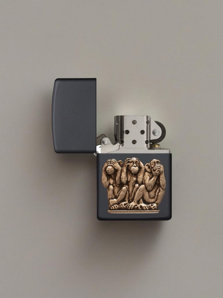 Зажигалка бензиновая ZIPPO 29409 Three Monkeys