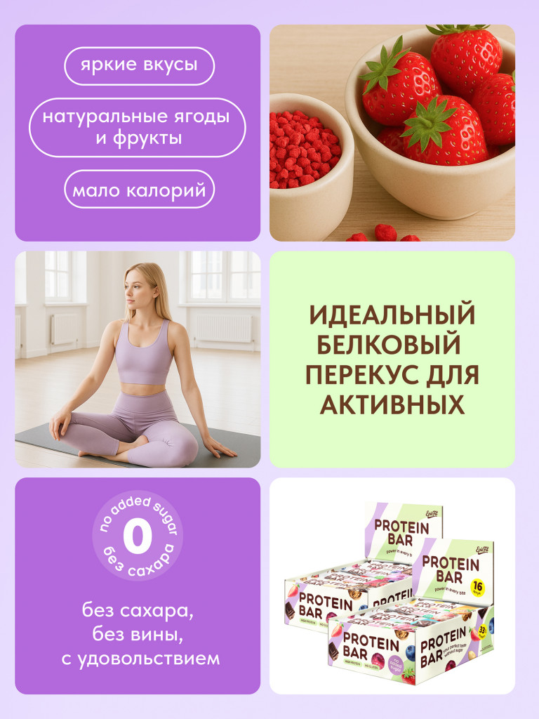 Протеиновые батончики Epicfit "Ассорти Микс", 32 шт