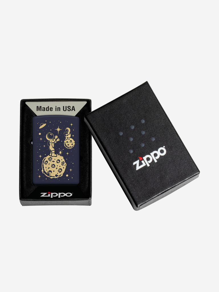 Зажигалка бензиновая ветроустойчивая Zippo Lost in Space Design Navy Matte