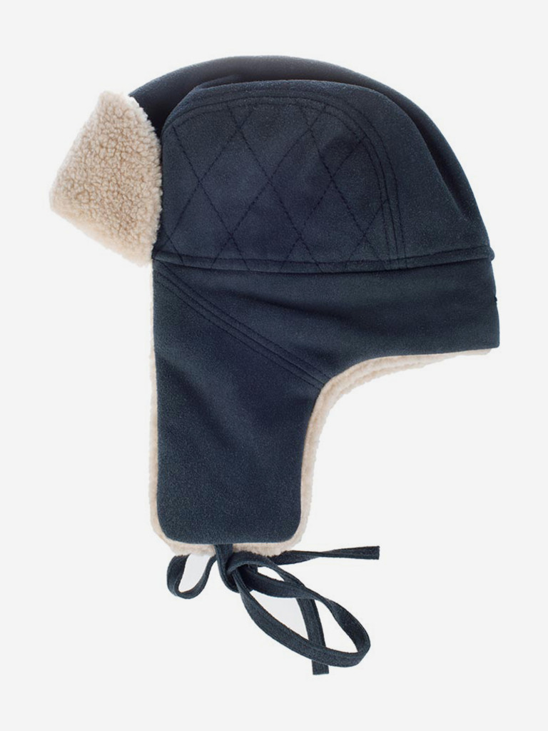 Шапка-ушанка STETSON 9297302 BOMBER CAP CALF SPLIT (синий)