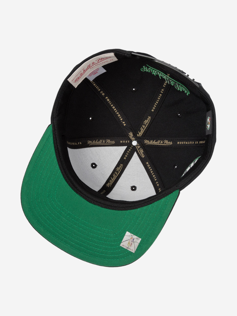 Бейсболка с прямым козырьком MITCHELL NESS HS9626-BCEBLCK Boston Celtics NBA (черный)