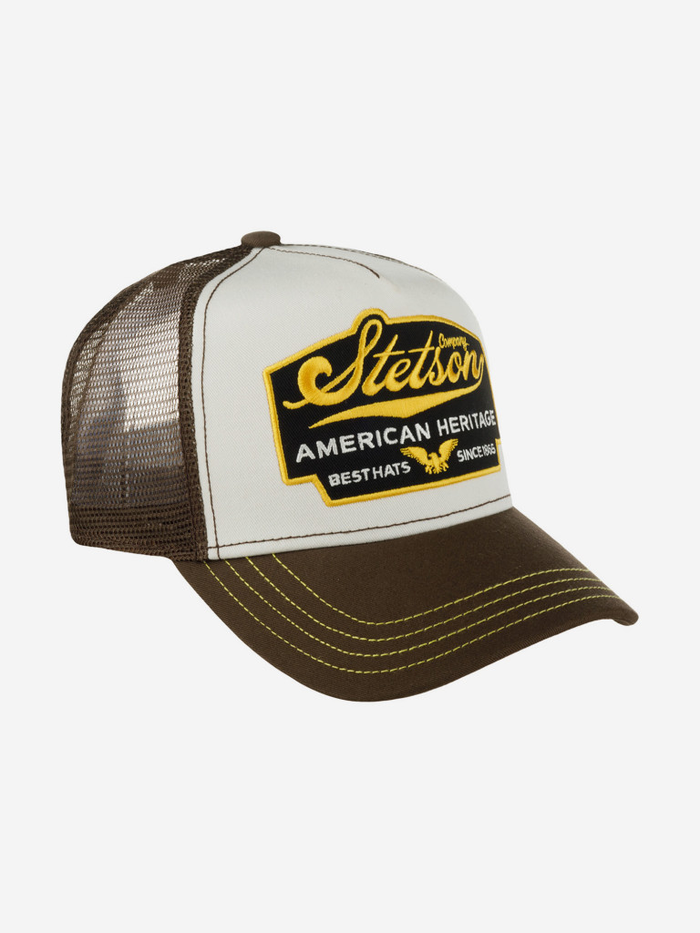 Бейсболка с сеточкой STETSON 7751103 TRUCKER CAP AMERICAN HERITAGE (коричневый)