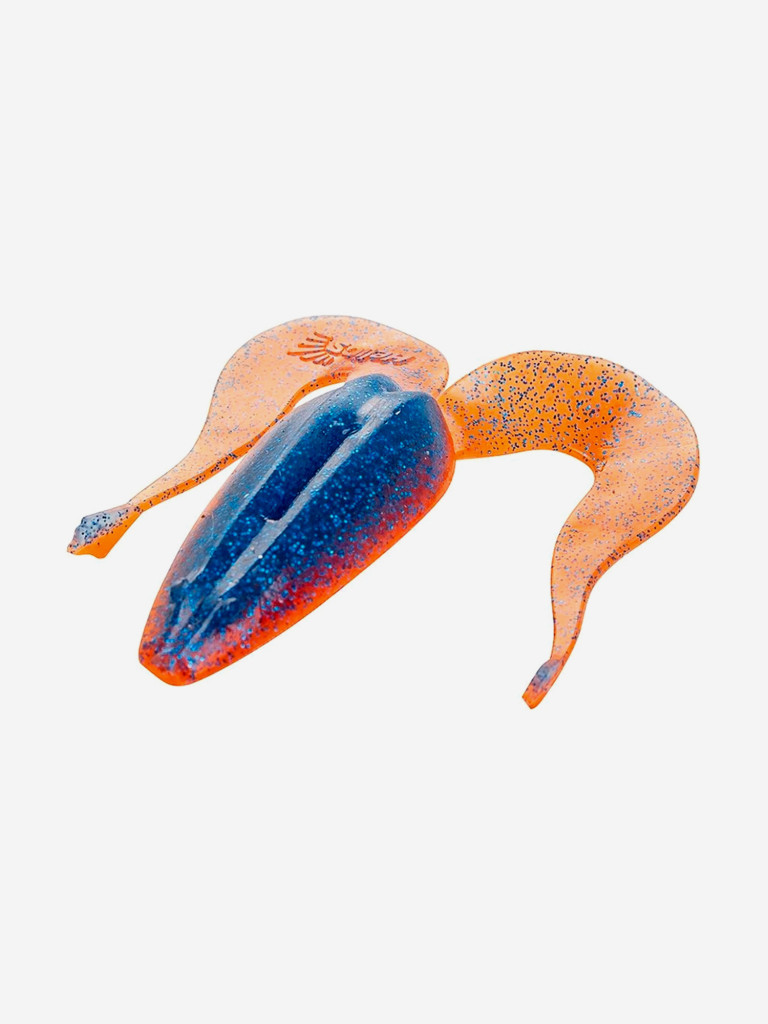 Мягкая приманка лягушка Helios Frog, 2,56" / 6,5 см, Star Blue & Orange, 7 штук (HS-21-044)