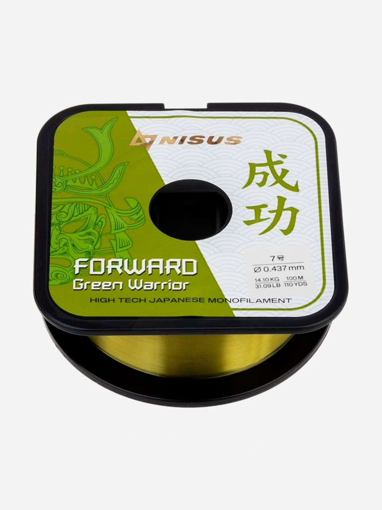 Леска для рыбалки Nisus FORWARD Green Warrior Nylon 0,437мм, 100м, 14,1кг, оливковый