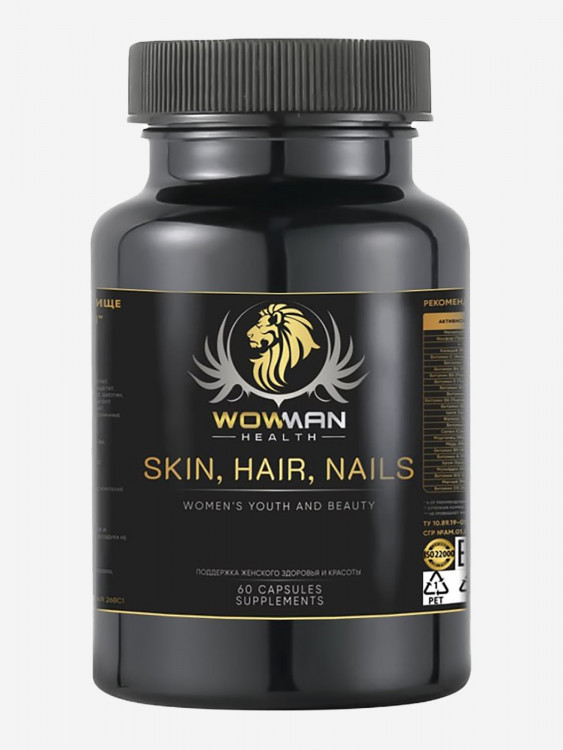 Комплекс для кожи, волос и ногтей WowMan WMSKN060, 60 капсул