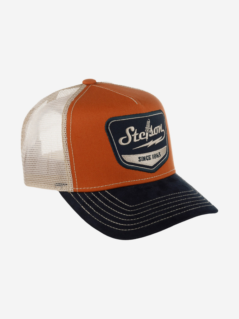 Бейсболка с сеточкой STETSON 7761158 TRUCKER CAP SPARK PLUG (оранжевый)
