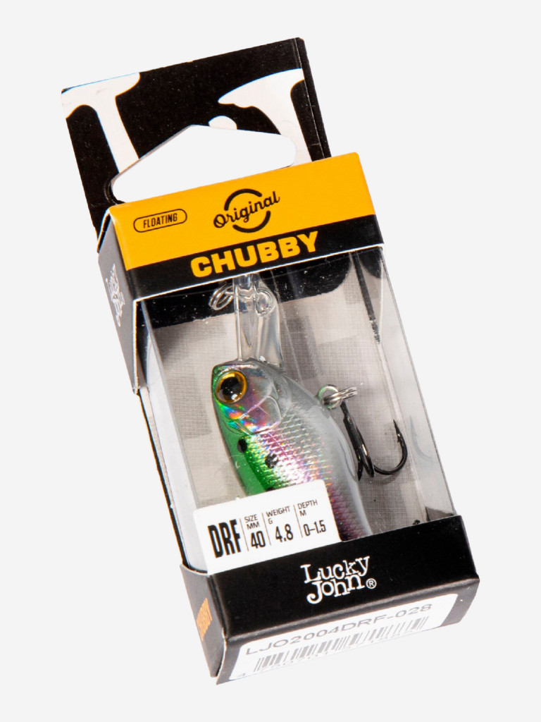 Воблер LUCKY JOHN Original CHUBBY DR F, длина 4 см, крэнк для щуки, голавля, жереха, язя, окуня