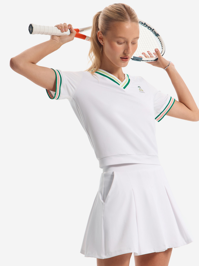 Футболка-поло женское RAQUETA SPORT High-Grade, White and Green
