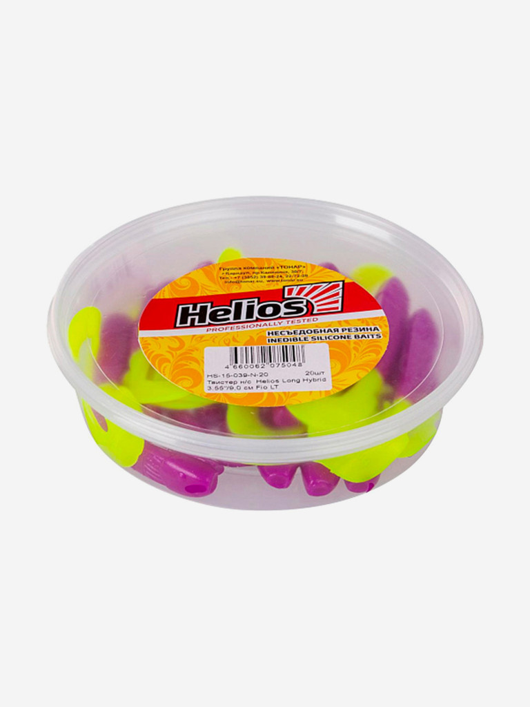 Мягкая приманка Helios Long Hybrid, 3,55" / 9,0 см, Fio LT, 20 штук (HS-15-039-N-20)