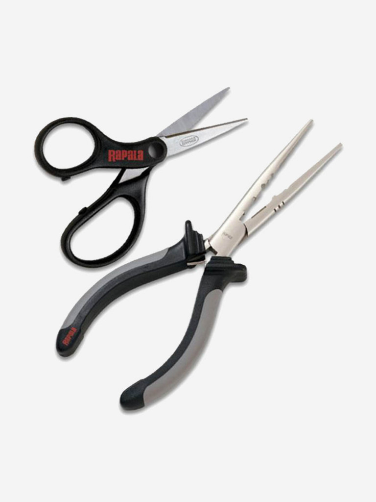 Комбо-набор аксессуаров для рыбалки Rapala 11 Pliers & Super Line Scissors (плоскогубцы, 16см; ножницы,13см; чехол)
