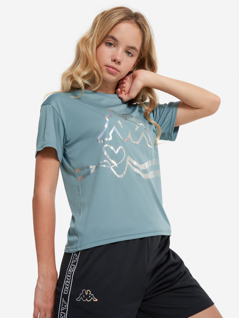 Футболка для девочек Kappa Синий 959₽