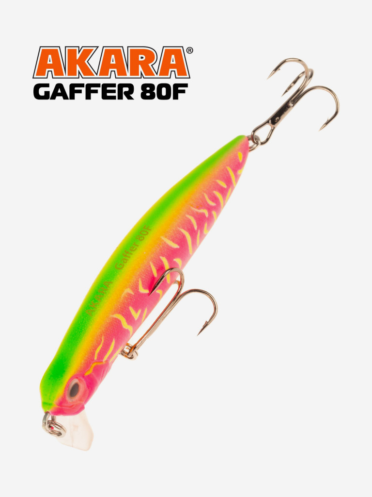 Воблер Akara Gaffer 80F 8 гр. минноу, плавающий, твичинговый, на щуку A207