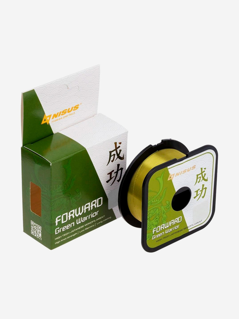 Леска для рыбалки Nisus FORWARD Green Warrior Nylon 0,496мм, 100м, 17,6кг, оливковый