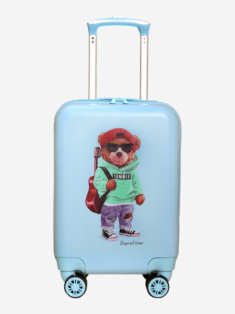 Чемодан детский BEYOND TIME R103 Мишка с гитарой голубой