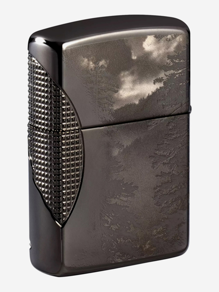 Зажигалка Zippo 49353 Armor Wolf High Polish Black Ice, черная