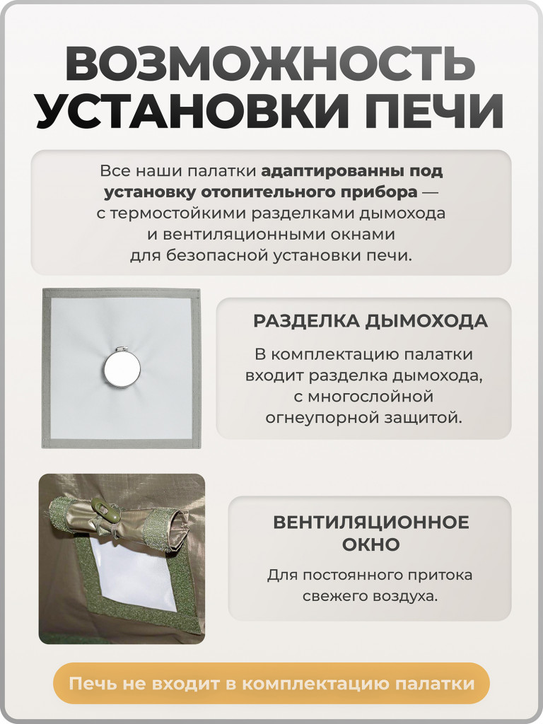 Палатка всесезонная МФП-2 Берег Хаки двухслойная