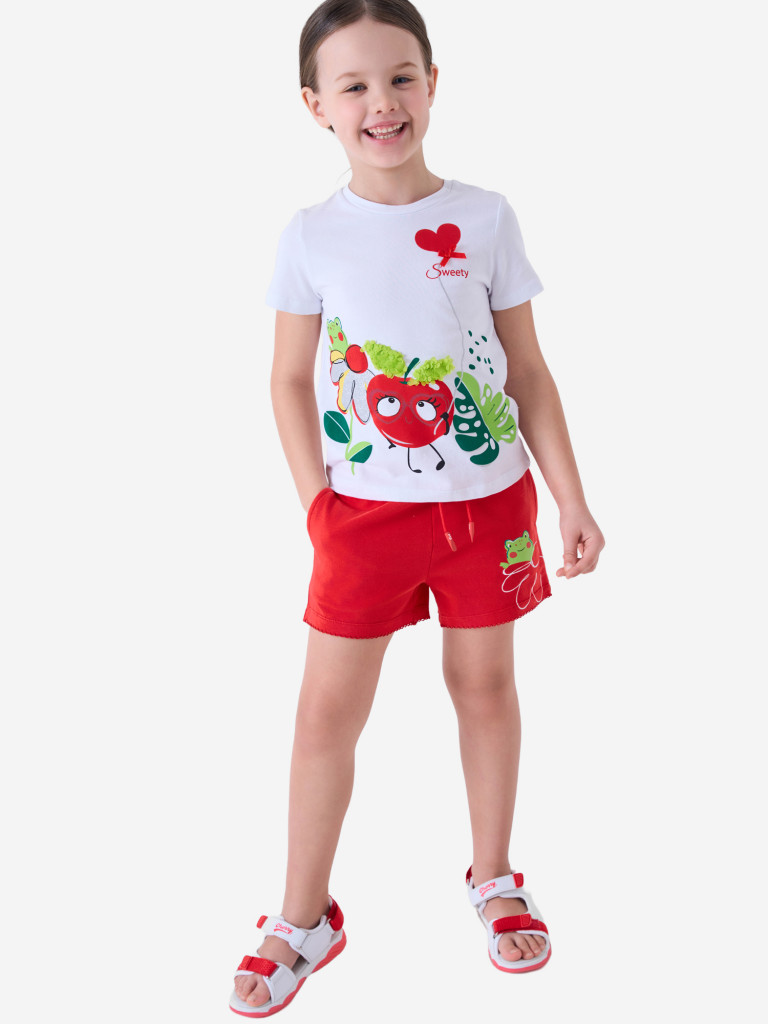 Комплект для девочек: футболка, шорты PlayToday