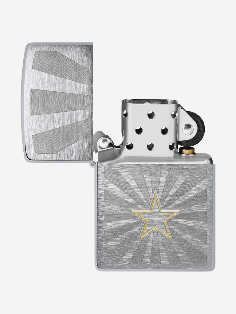 Зажигалка Zippo Star Design Brushed Chrome
