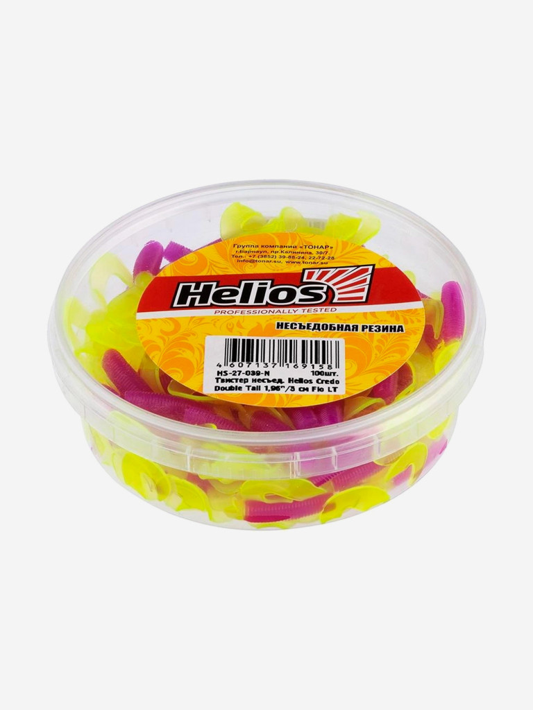 Мягкая приманка Helios Credo Double Tail, 1,96'' / 5 см, Fio LT, 100 шт (HS-27-039-N)