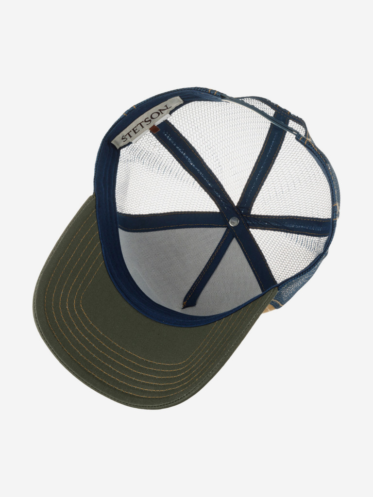 Бейсболка с сеточкой STETSON 7761173 TRUCKER CAP MOTORCYCLE (оливковый)