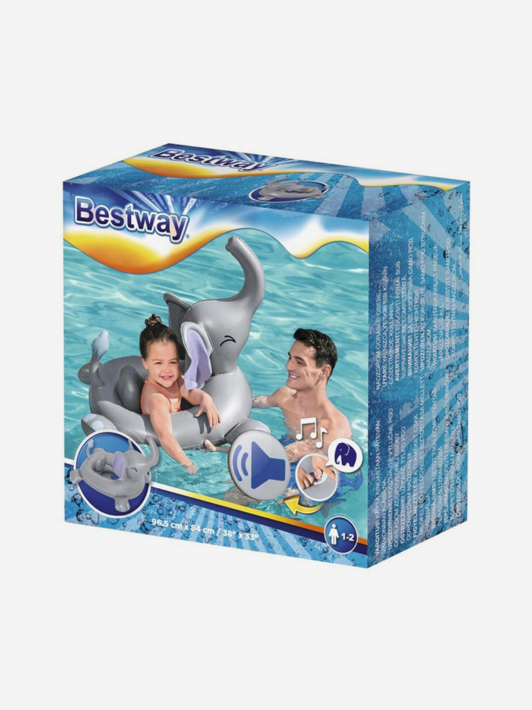 Лодочка надувная Bestway 34152 Funspeakers Elephant Baby Boat (96,5х84см)