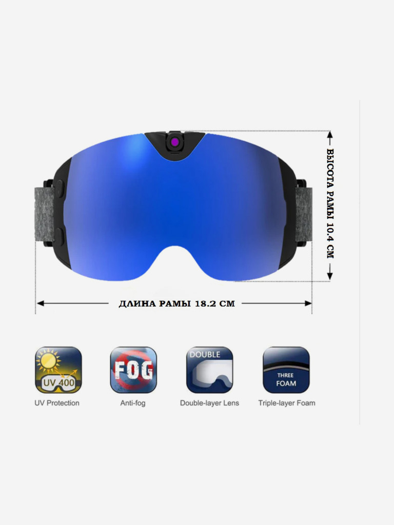 Маска со встроенной видеокамерой X-TRY XTМ501 REAL 4К WI-FI STEEL GRAY