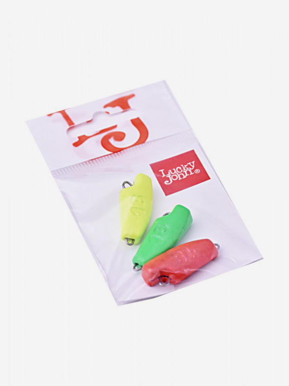 Груз-головки для рыбалки Lucky John Rover разборные RGY без крючка весом 18г, 3шт