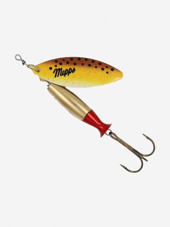 Блесна для рыбалки вертушка Mepps AGLIA LONG HEAVY, 1+ Gold/Brown, 1 штука
