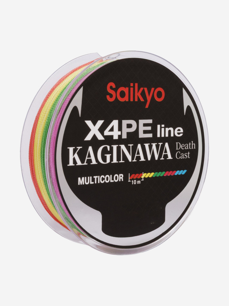 Плетеный шнур Saikyo KAGINAWA X4PE 150 м, мультиколор #5 (0,41 мм), 22,7 кг