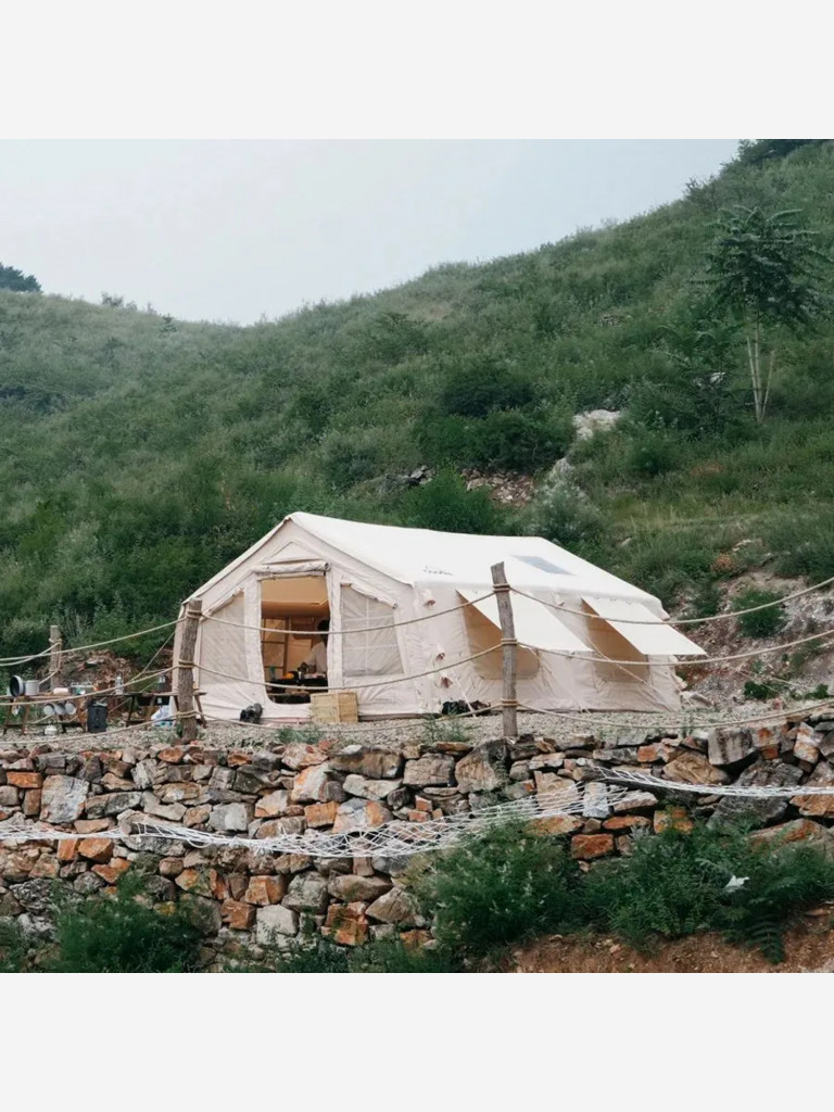 Надувная палатка Coody 13.68 Pro Beige, 5–7 человек, 13.6 м², модульная система HUB