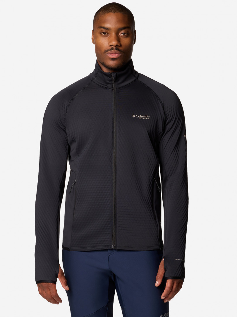 Джемпер флисовый мужской Columbia Crystal Leaf Omni-Heat Helix Full Zip, Черный