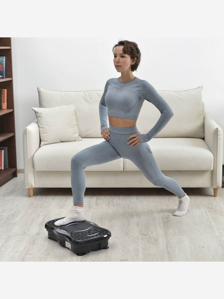 Виброплатформа GESS Ubalance для похудения, спортивный тренажер для дома, 10 программ, 99 режимов, пульт ДУ, эспандеры в комплекте