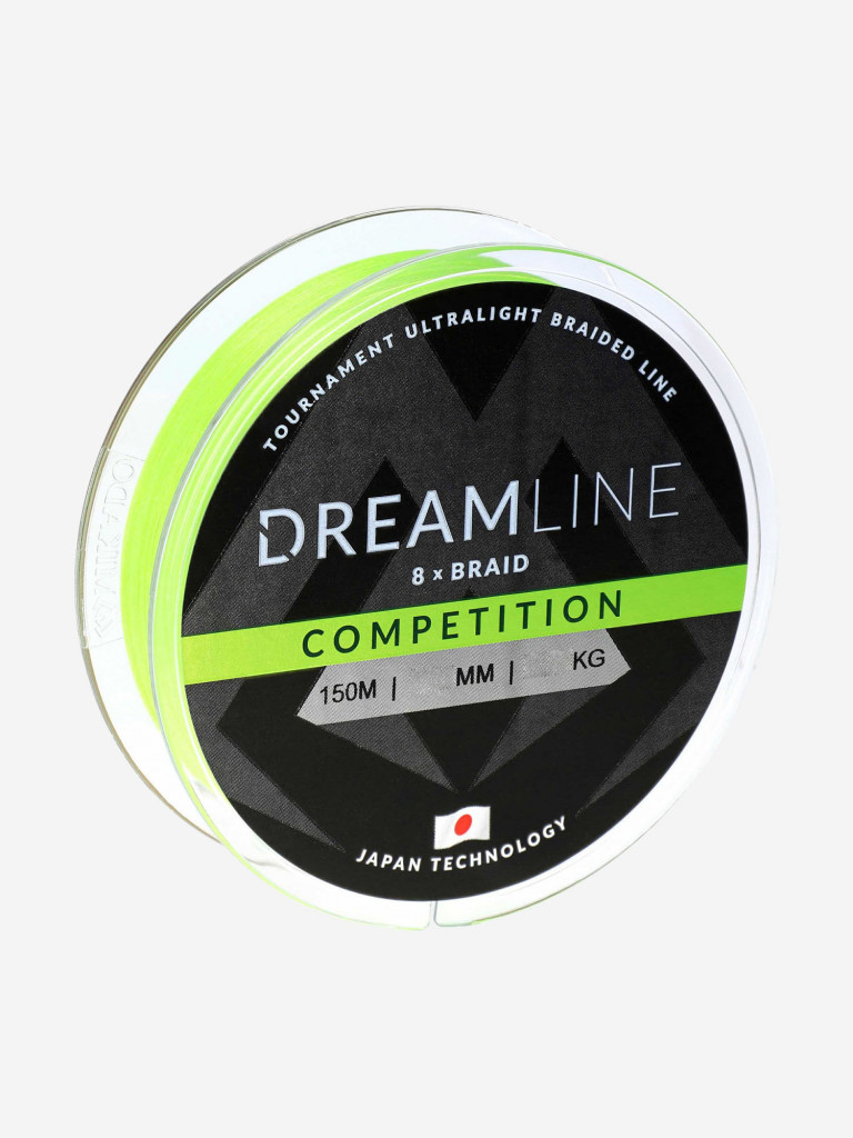 Плетеный шнур Mikado DREAMLINE Competition 0.20 fluo green (150 м) 20,83 кг.