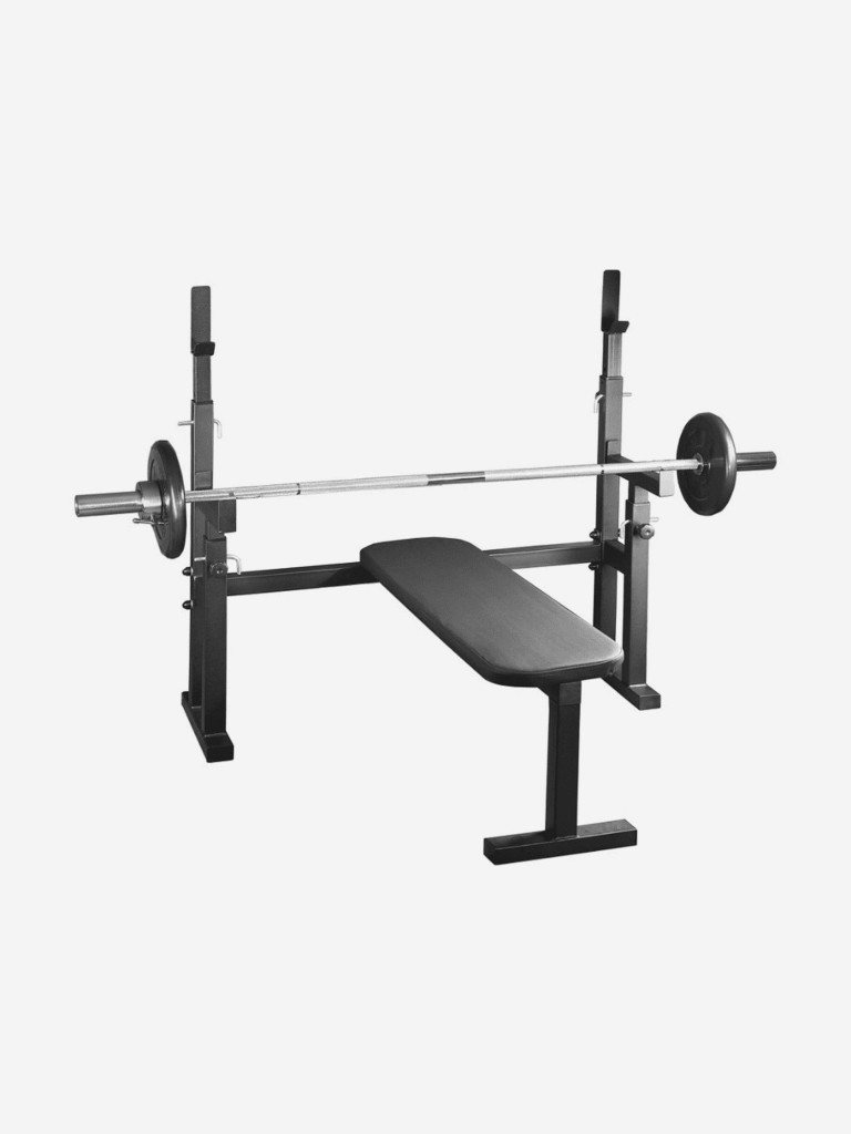 Скамья со стойками неотделимая Sportlim Атлант Черная