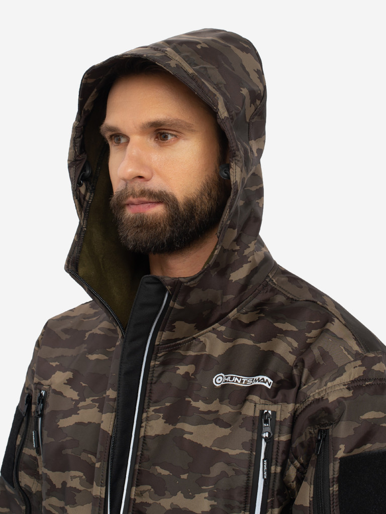 Куртка мужская Huntsman Камелот демисезонная флисовая с капюшоном