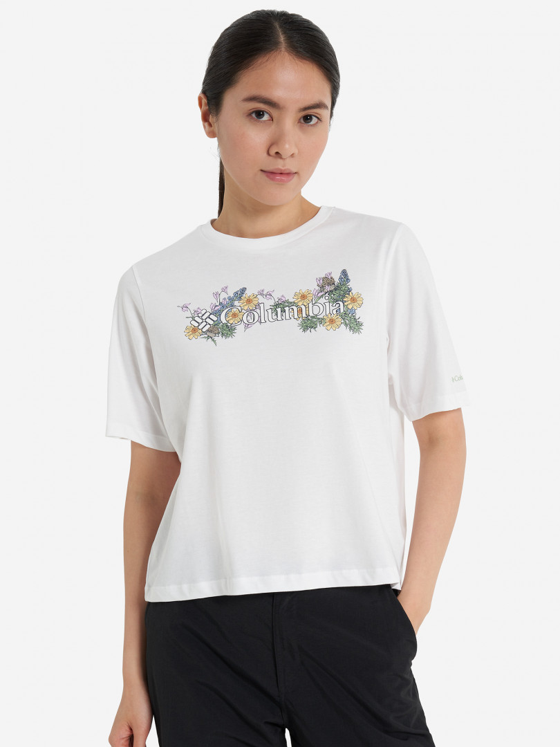 фото Футболка женская columbia north cascades relaxed tee, белый