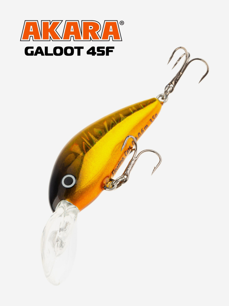 Воблер Akara Galoot плавающий, кренк, на окуня, щуку, голавля 45F 3,5 гр. A59