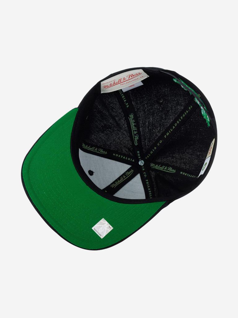 Бейсболка с прямым козырьком MITCHELL NESS 6HSSJS19079-BCEBLCK Boston Celtics MLB