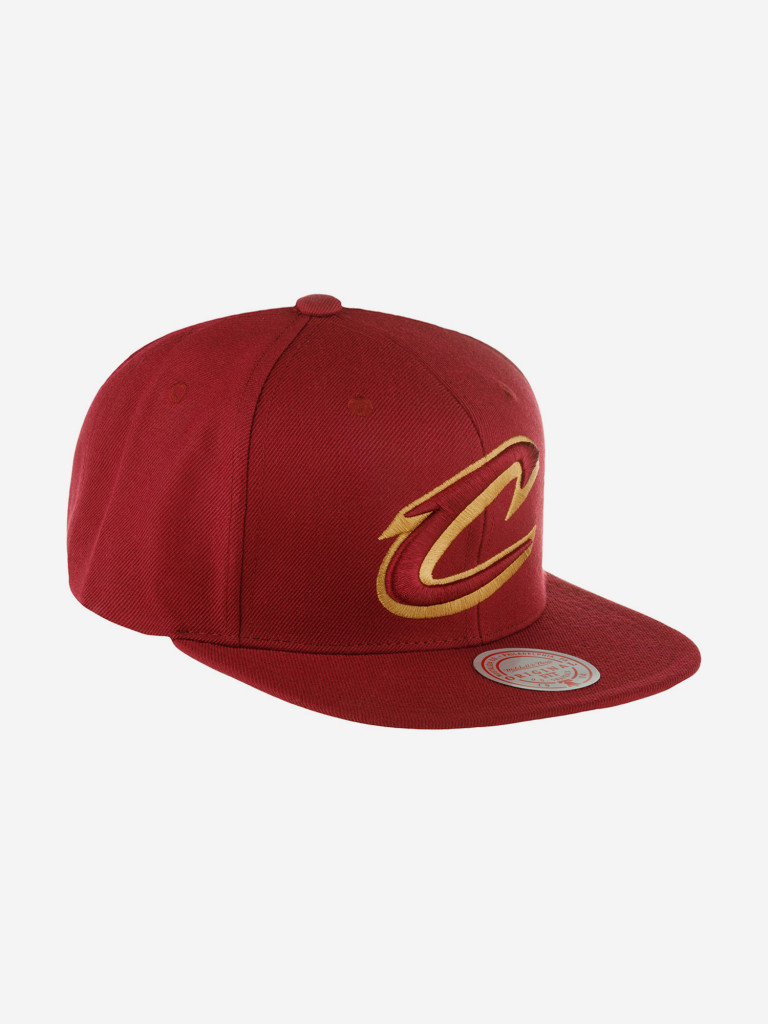Бейсболка с прямым козырьком MITCHELL NESS HHSS3256-CCAYYPPPDKRD Cleveland Cavaliers NBA (малиновый)
