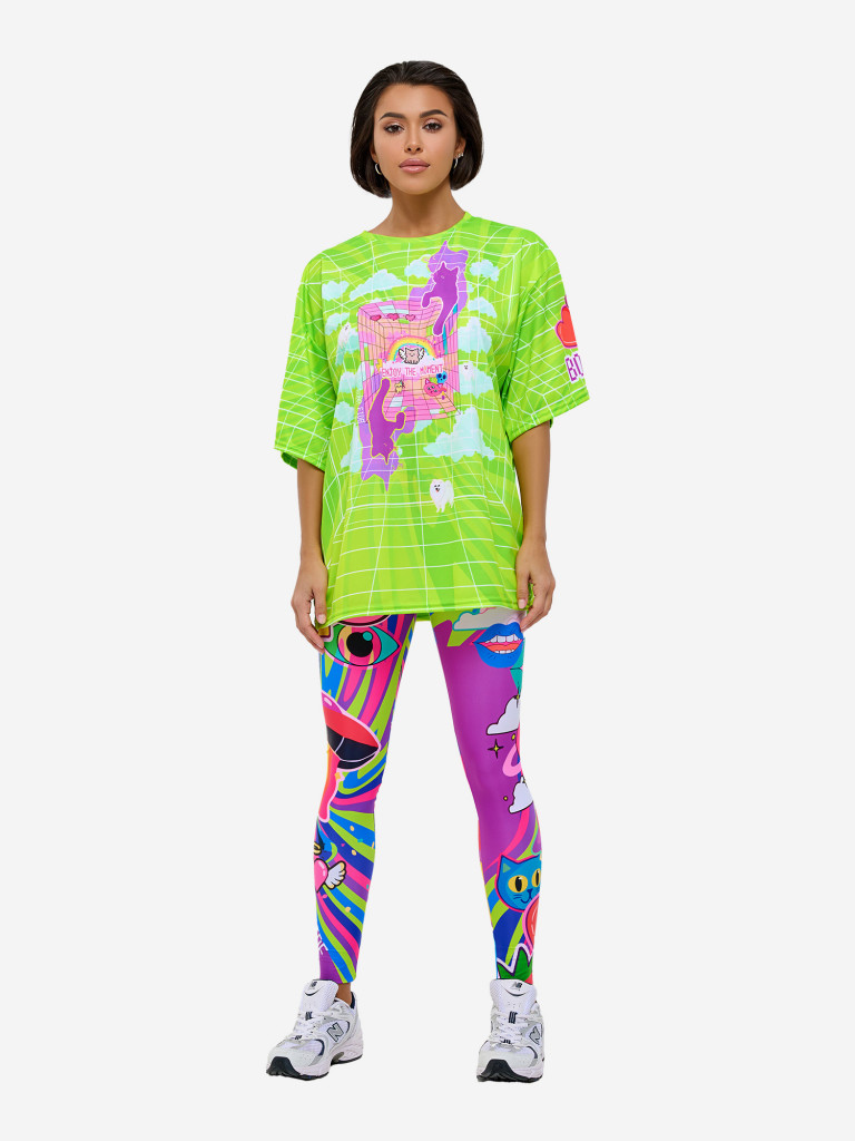 Футболка женская Bona Fide OVERSIZE T- shirt JOY "Green"