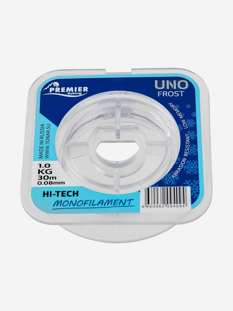 Леска для рыбалки Premier Fishing UNO FROST Nylon 0,08мм, 30м, 1кг, прозрачный