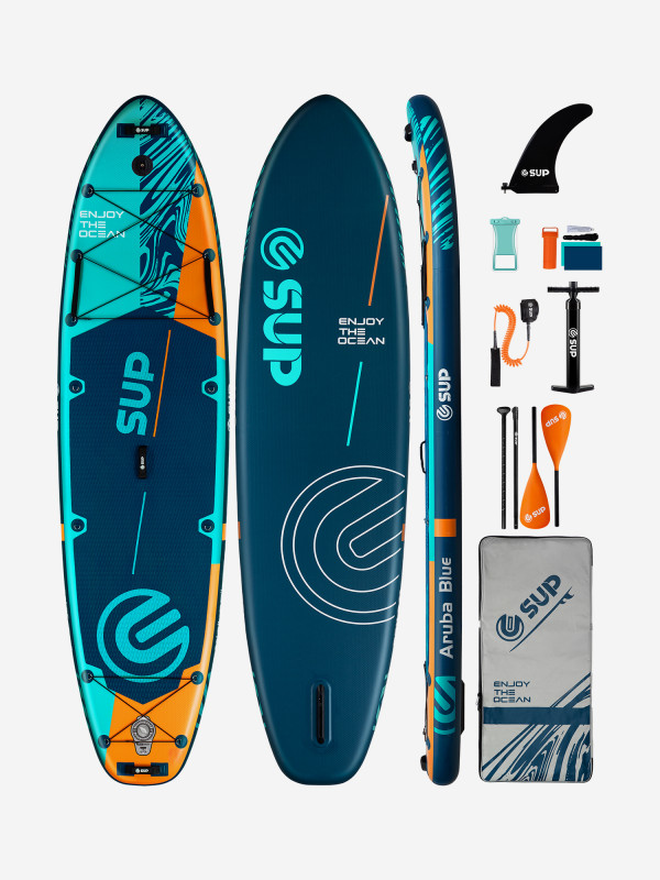 Сапборд двухслойный E-SUP AQUA FUN PRO 353 см синий цвет — купить за 36650 руб. со скидкой 43 %, отзывы в интернет-магазине Спортмастер