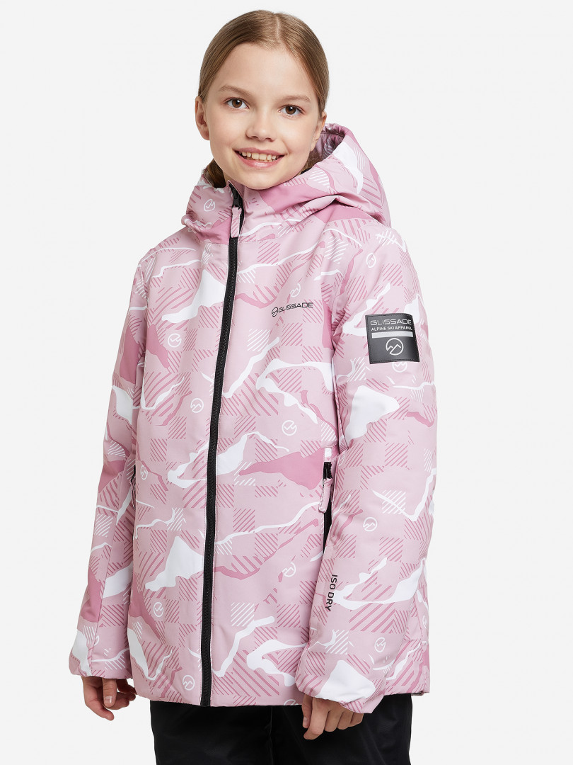 фото Куртка утепленная для девочек glissade, розовый